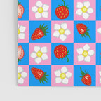 Strawberry Checkerboard - Blue And Pink Poster Gallery Image 3