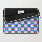 Strawberry Checkerboard - Blue And Pink Laptop Sleeve Gallery Image 2