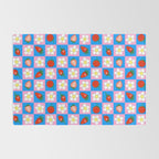 Strawberry Checkerboard - Blue And Pink Rug Gallery Image 2