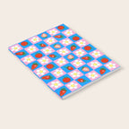 Strawberry Checkerboard - Blue And Pink Notebook Gallery Image 2