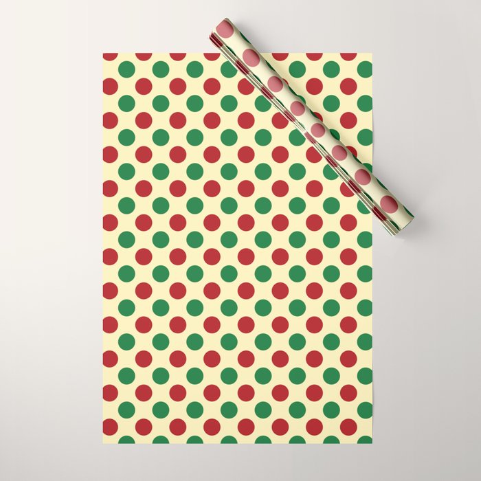 Christmas Polka Dot Pattern Wrapping Paper Gallery Image 1