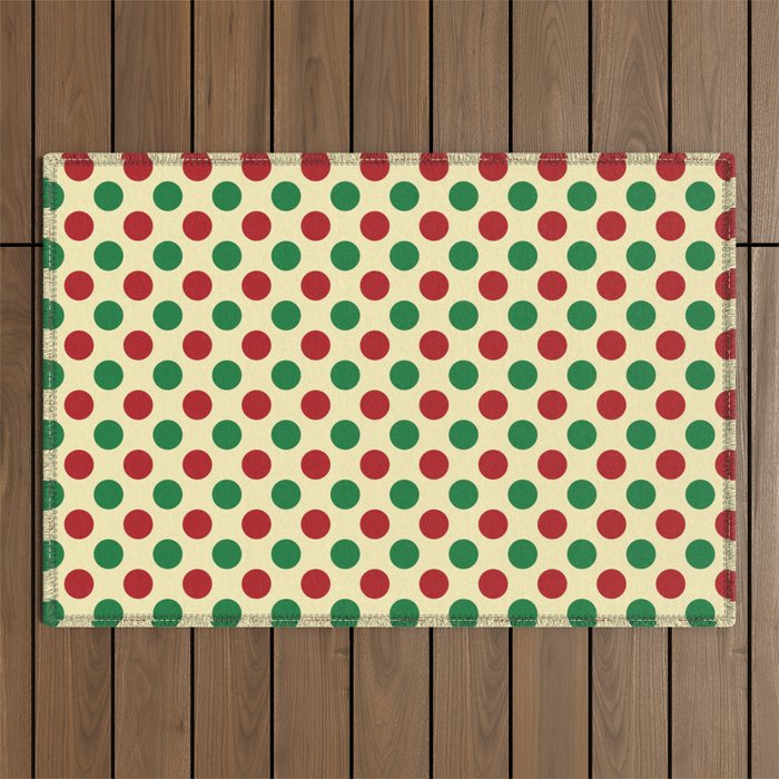 Christmas Polka Dot Pattern Outdoor Rug Gallery Image 1