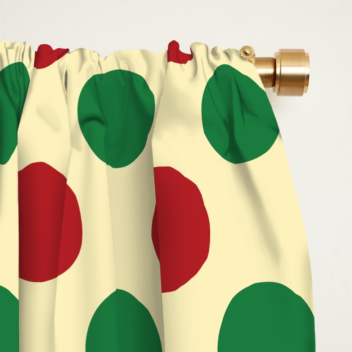 Christmas Polka Dot Pattern Window Curtain Gallery Image 2