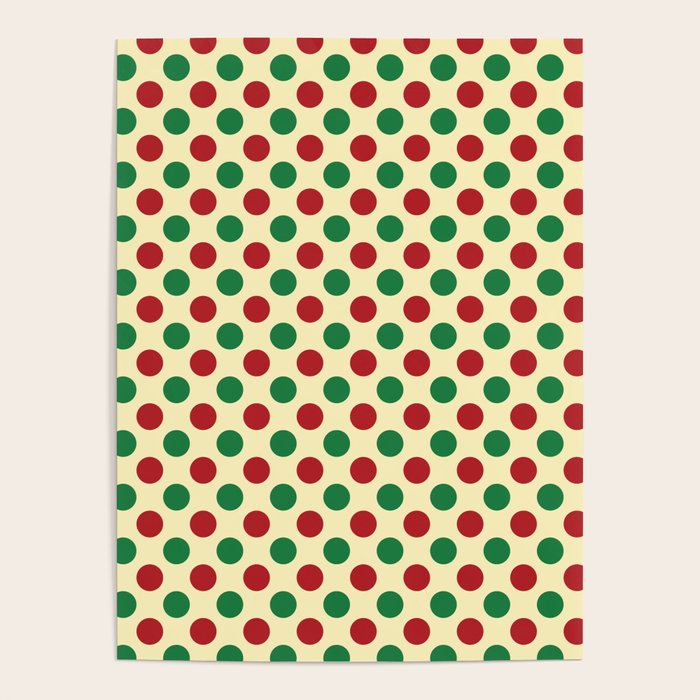 Christmas Polka Dot Pattern Poster Gallery Image 1