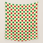 Christmas Polka Dot Pattern Wall Tapestry Gallery Image 4