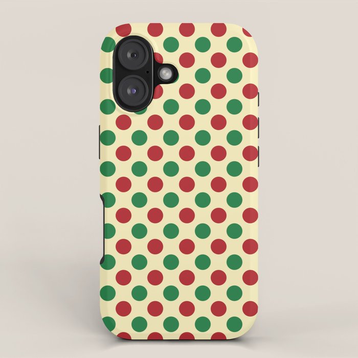 Christmas Polka Dot Pattern iPhone Case Gallery Image 1