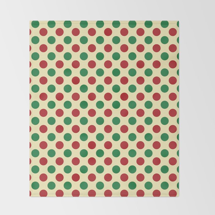 Christmas Polka Dot Pattern Throw Blanket Gallery Image 2