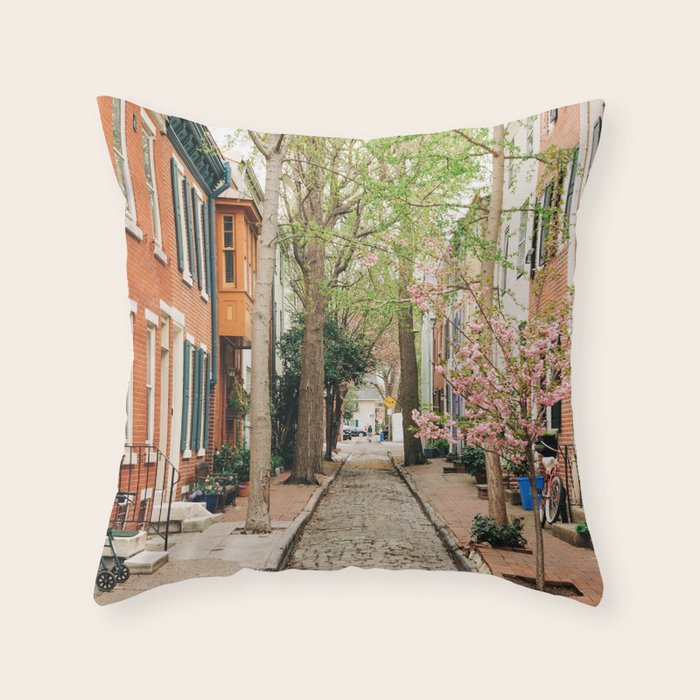 Panama Street, Philadelphia 03 Throw Pillow Gallery Image 1