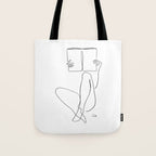 Reading Naked n.2 Tote Bag Gallery Image 1