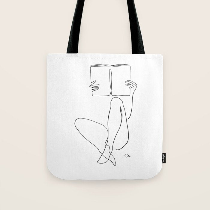 Reading Naked n.2 Tote Bag Gallery Image 1