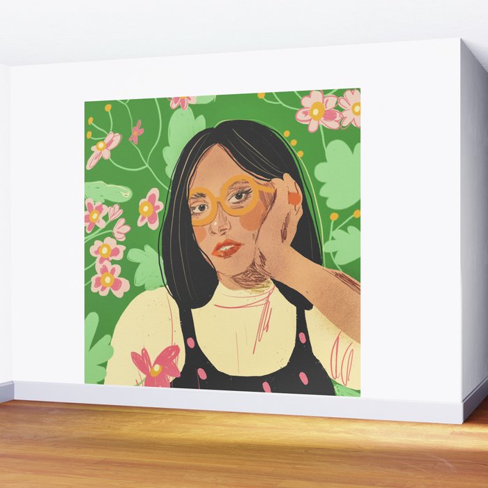 Green portrait Wall Mural Gallery Image 2