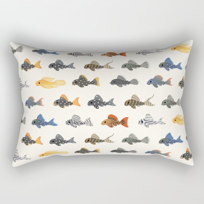 Pleco! - white Rectangular Pillow Gallery Image 1