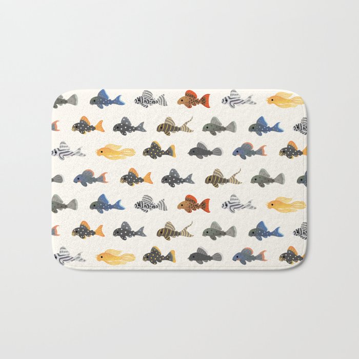 Pleco! - white Bath Mat Gallery Image 1