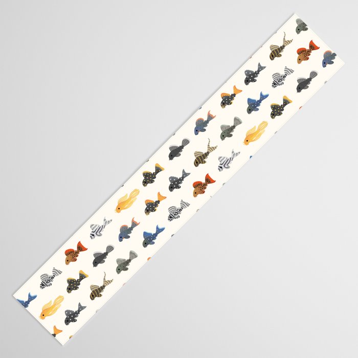 Pleco! - white Table Runner Gallery Image 3