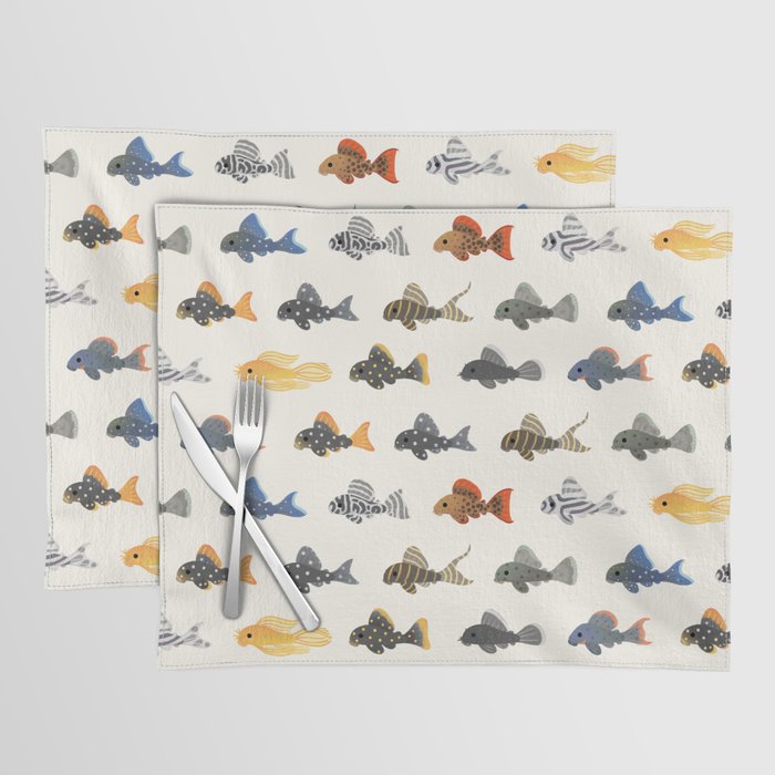 Pleco! - white Placemat Gallery Image 1