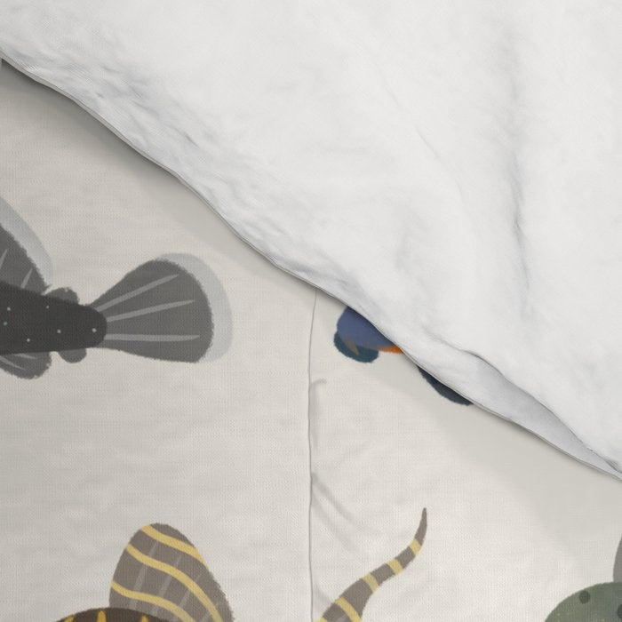 Pleco! - white Comforter Gallery Image 4