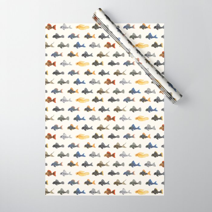 Pleco! - white Wrapping Paper Gallery Image 1