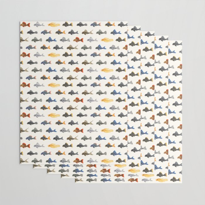 Pleco! - white Wrapping Paper Gallery Image 3