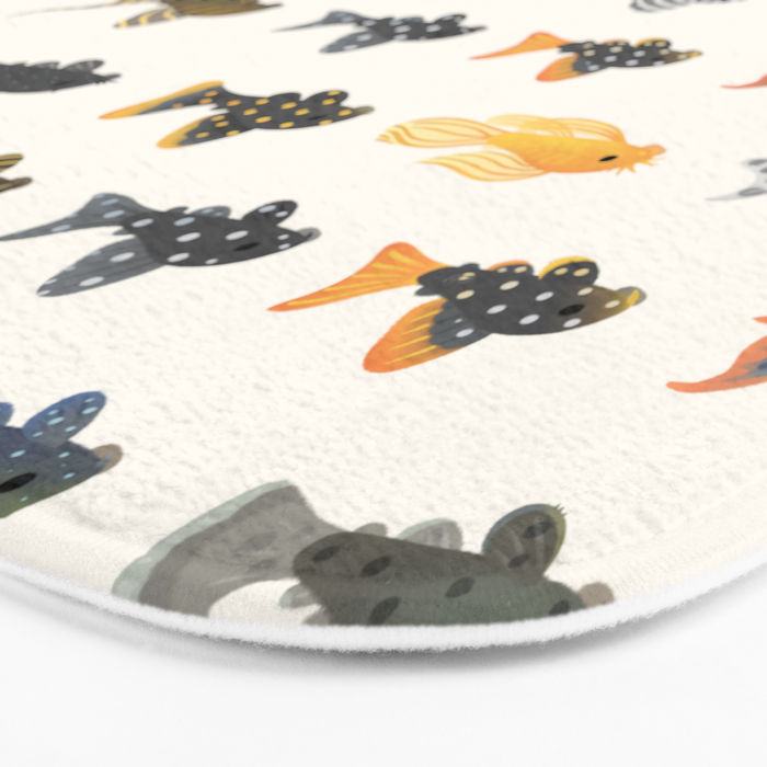 Pleco! - white Bath Mat Gallery Image 3