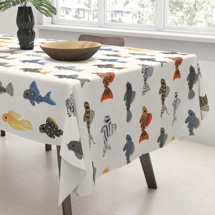 Pleco! - white Tablecloth Gallery Image 3