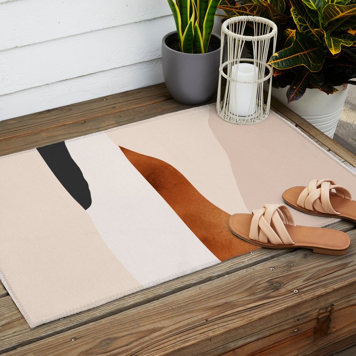Minimal Art Landscape 15 Outdoor Rug Gallery Image 2