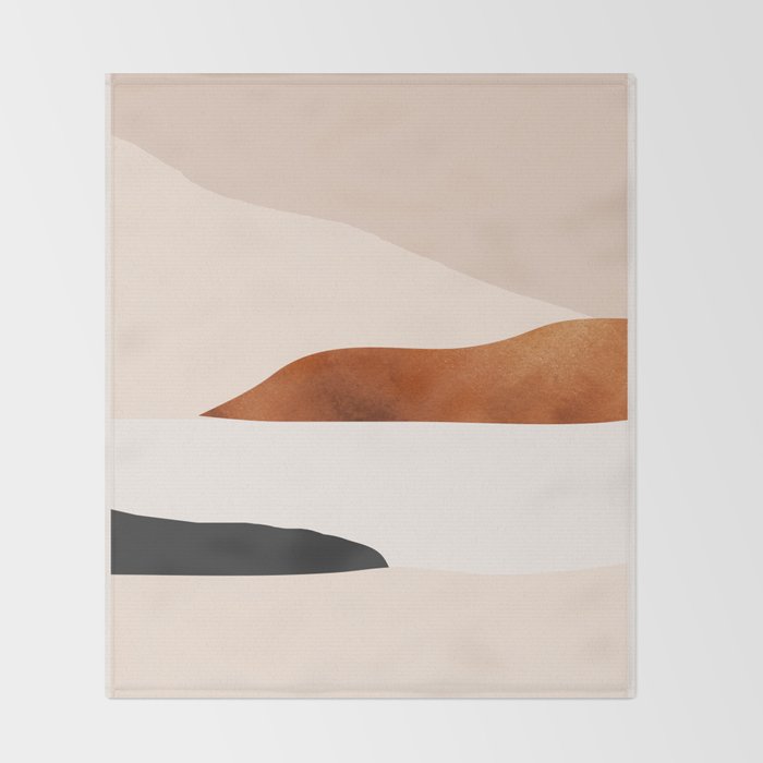 Minimal Art Landscape 15 Throw Blanket Gallery Image 2
