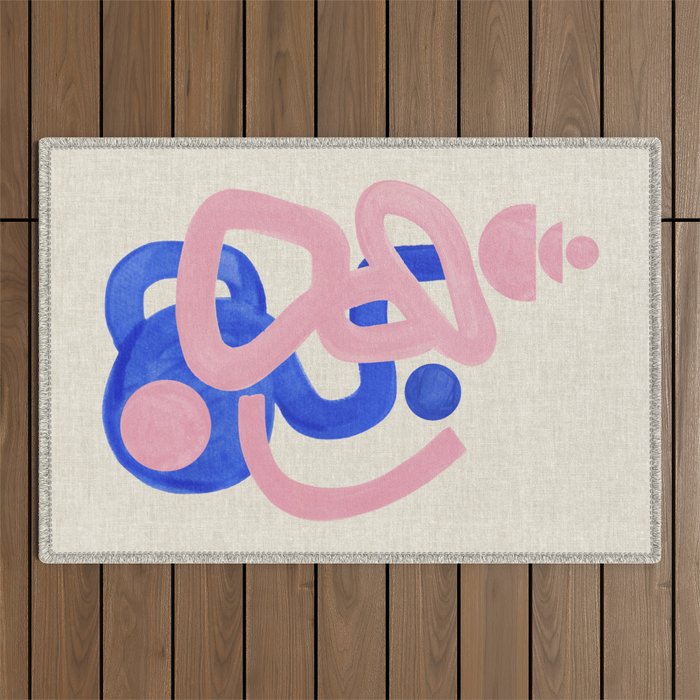 Pink Mountain Peak Outdoor Rug Gallery Image 1