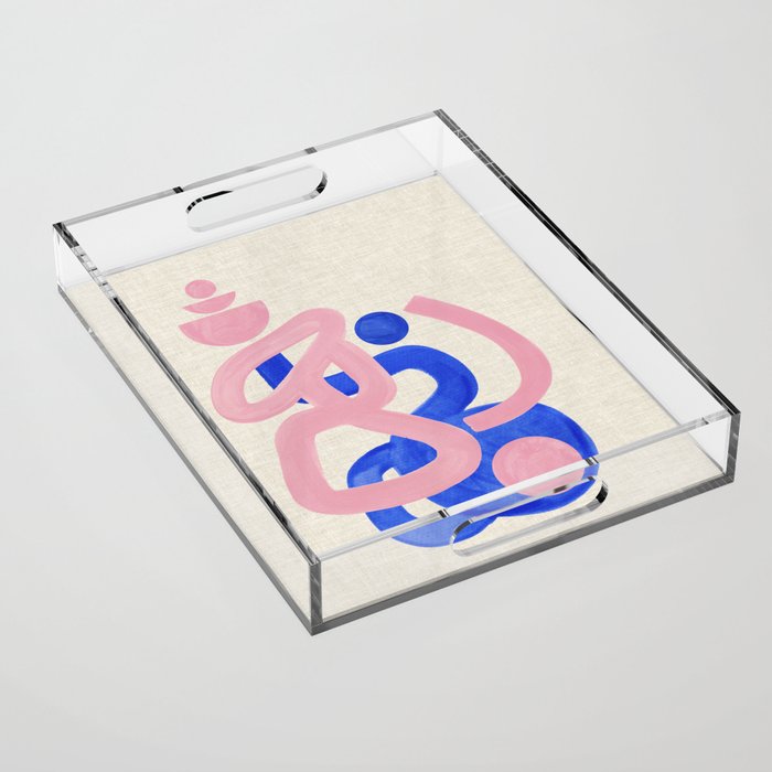 Pink Mountain Peak Acrylic Tray Gallery Image 1