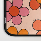 Groovy Flowers Print in Pink Laptop Sleeve Gallery Image 3