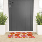 Groovy Flowers Print in Pink Welcome Mat Gallery Image 3