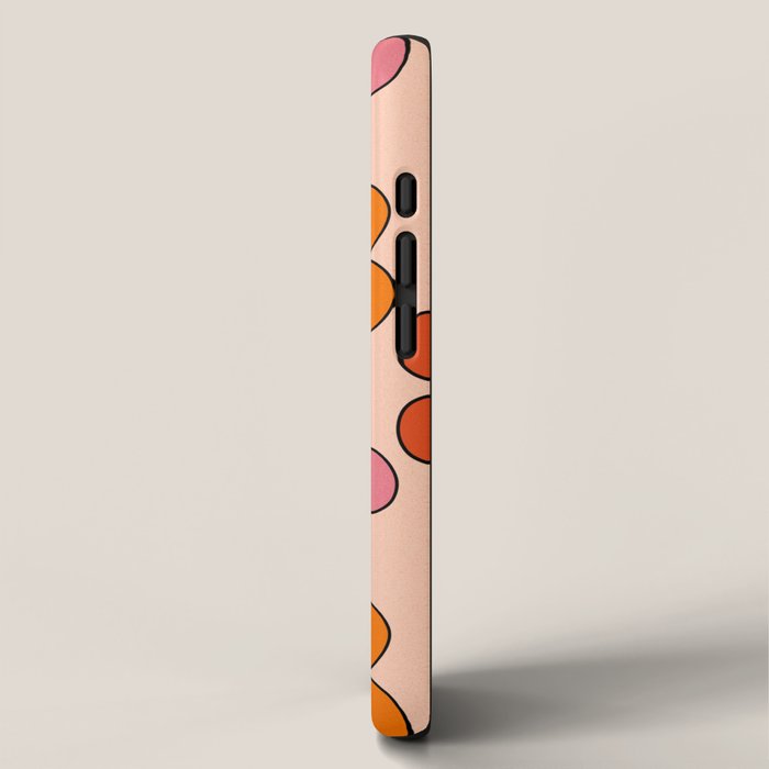 Groovy Flowers Print in Pink iPhone Case Gallery Image 2