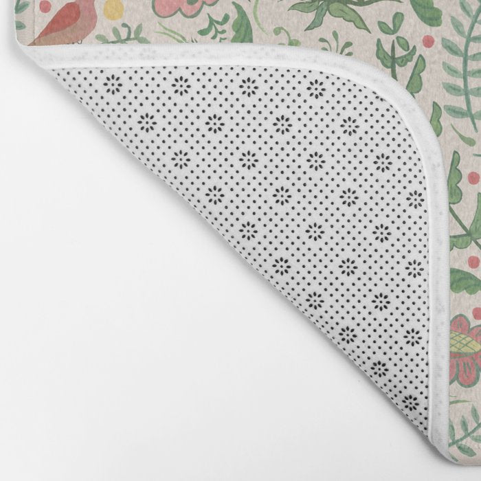 Swedish Floral - Cream Bath Mat Gallery Image 2