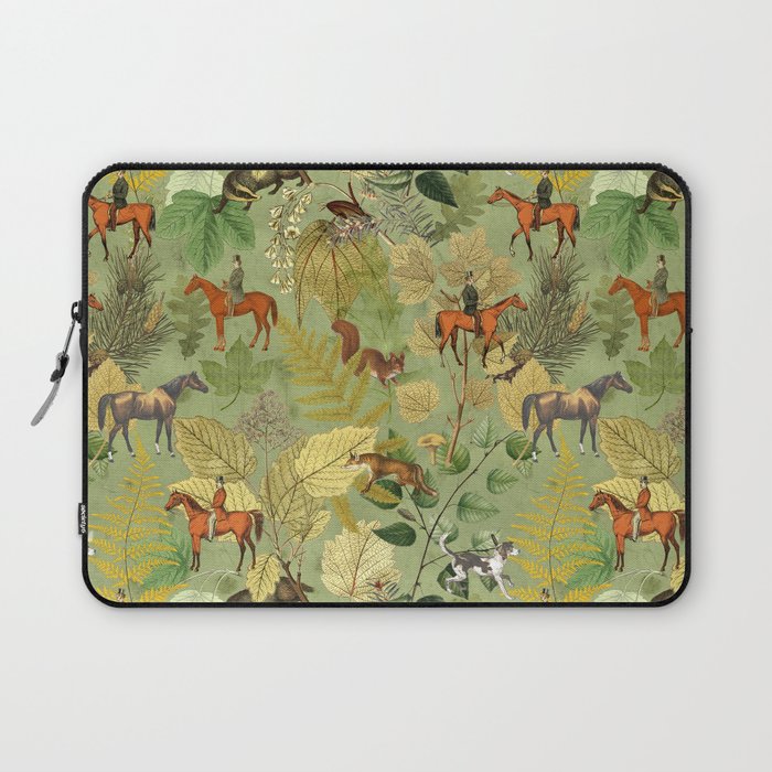 Horseback Riding In The Woods Laptop Sleeve Gallery Image 1