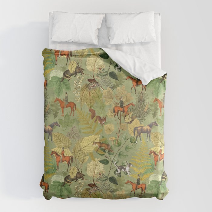 Horseback Riding In The Woods Duvet Cover Gallery Image 6