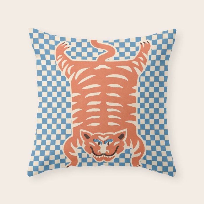 Tibetan tiger  Throw Pillow Gallery Image 6
