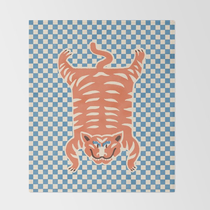 Tibetan tiger  Throw Blanket Gallery Image 2