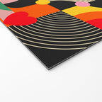 Happy Dancing Girl in Geometric Landscapes Welcome Mat Gallery Image 2