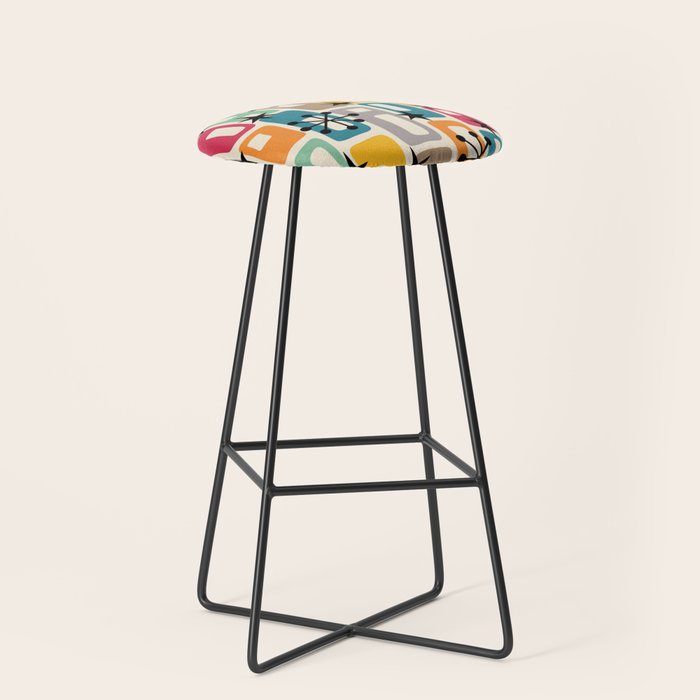 Retro Mid Century Modern Atomic Decoration 254 Googie Stool Gallery Image 1