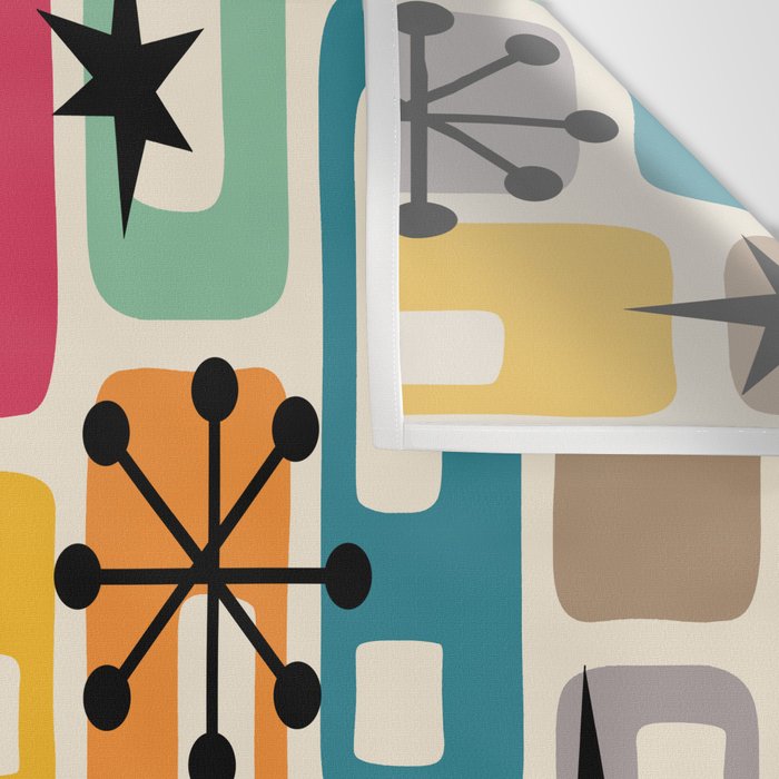 Retro Mid Century Modern Atomic Decoration 254 Googie Wall Tapestry Gallery Image 3