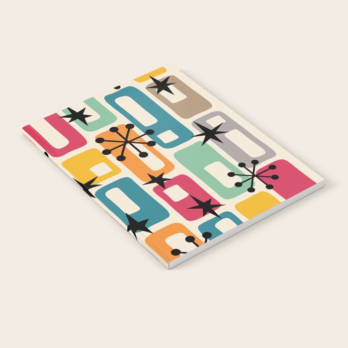Retro Mid Century Modern Atomic Decoration 254 Googie Notebook Gallery Image 2