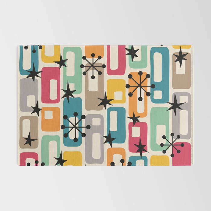 Retro Mid Century Modern Atomic Decoration 254 Googie Rug Gallery Image 2