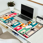 Retro Mid Century Modern Atomic Decoration 254 Googie Desk Mat Gallery Image 2