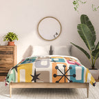 Retro Mid Century Modern Atomic Decoration 254 Googie Comforter Gallery Image 3