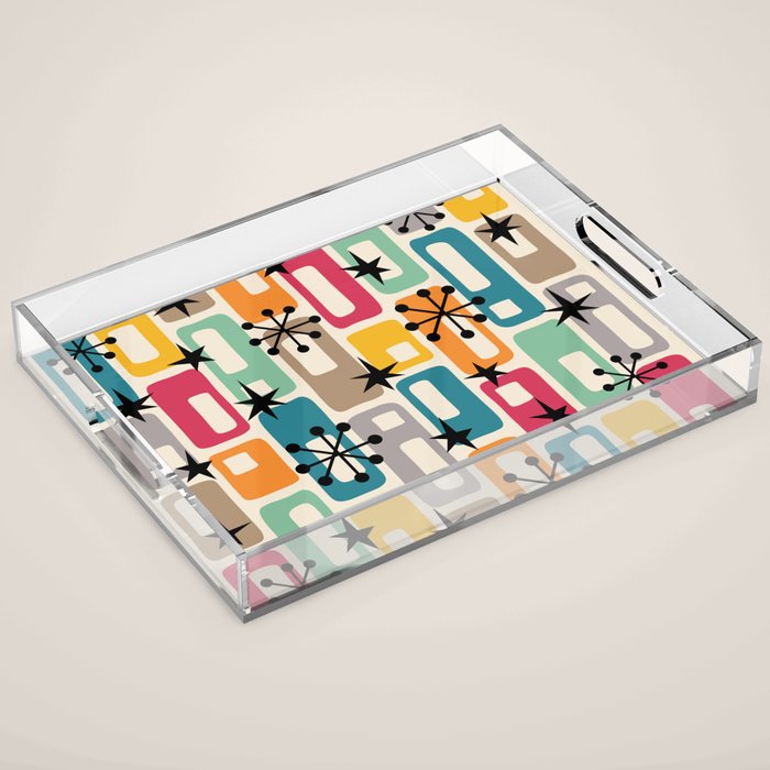 Retro Mid Century Modern Atomic Decoration 254 Googie Acrylic Tray Gallery Image 1