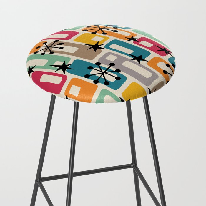 Retro Mid Century Modern Atomic Decoration 254 Googie Stool Gallery Image 2