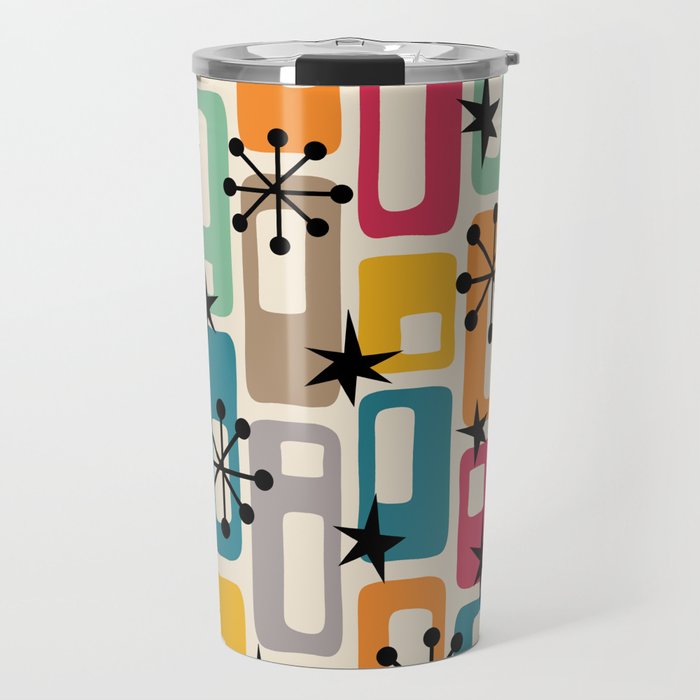 Retro Mid Century Modern Atomic Decoration 254 Googie Travel Mug Gallery Image 1