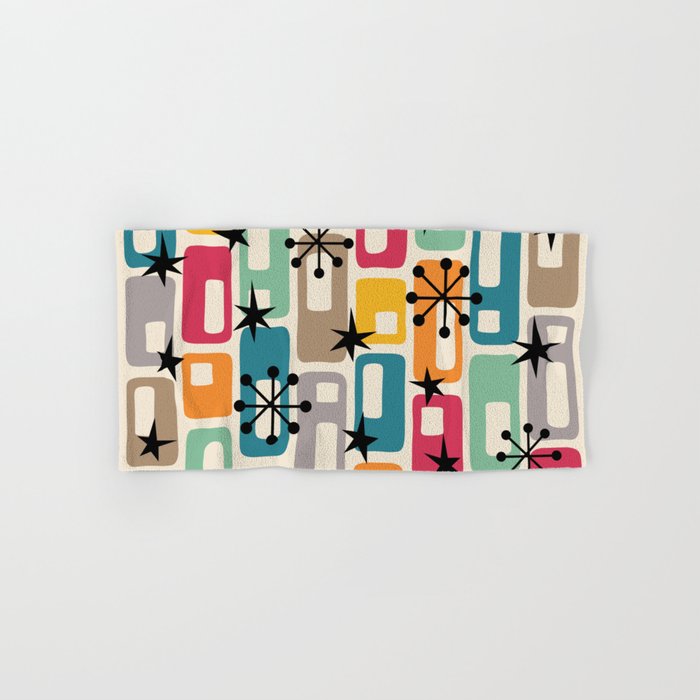 Retro Mid Century Modern Atomic Decoration 254 Googie Bath Towel Gallery Image 1