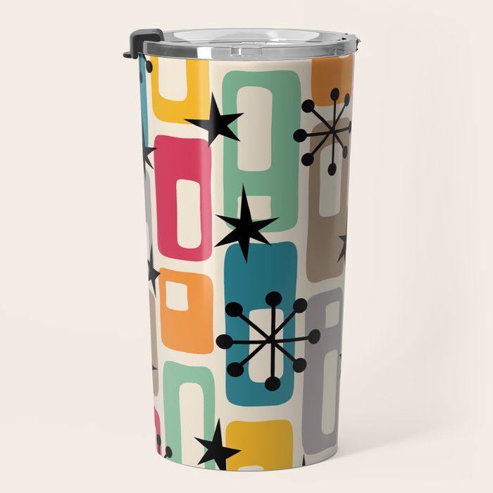 Retro Mid Century Modern Atomic Decoration 254 Googie Travel Mug Gallery Image 3