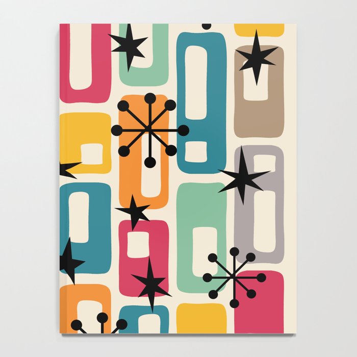 Retro Mid Century Modern Atomic Decoration 254 Googie Notebook Gallery Image 4