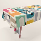 Retro Mid Century Modern Atomic Decoration 254 Googie Tablecloth Gallery Image 1